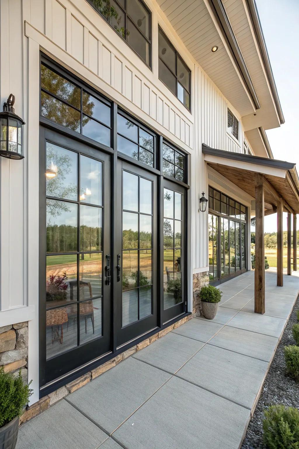 Make an impression with a grand entrance façade.
