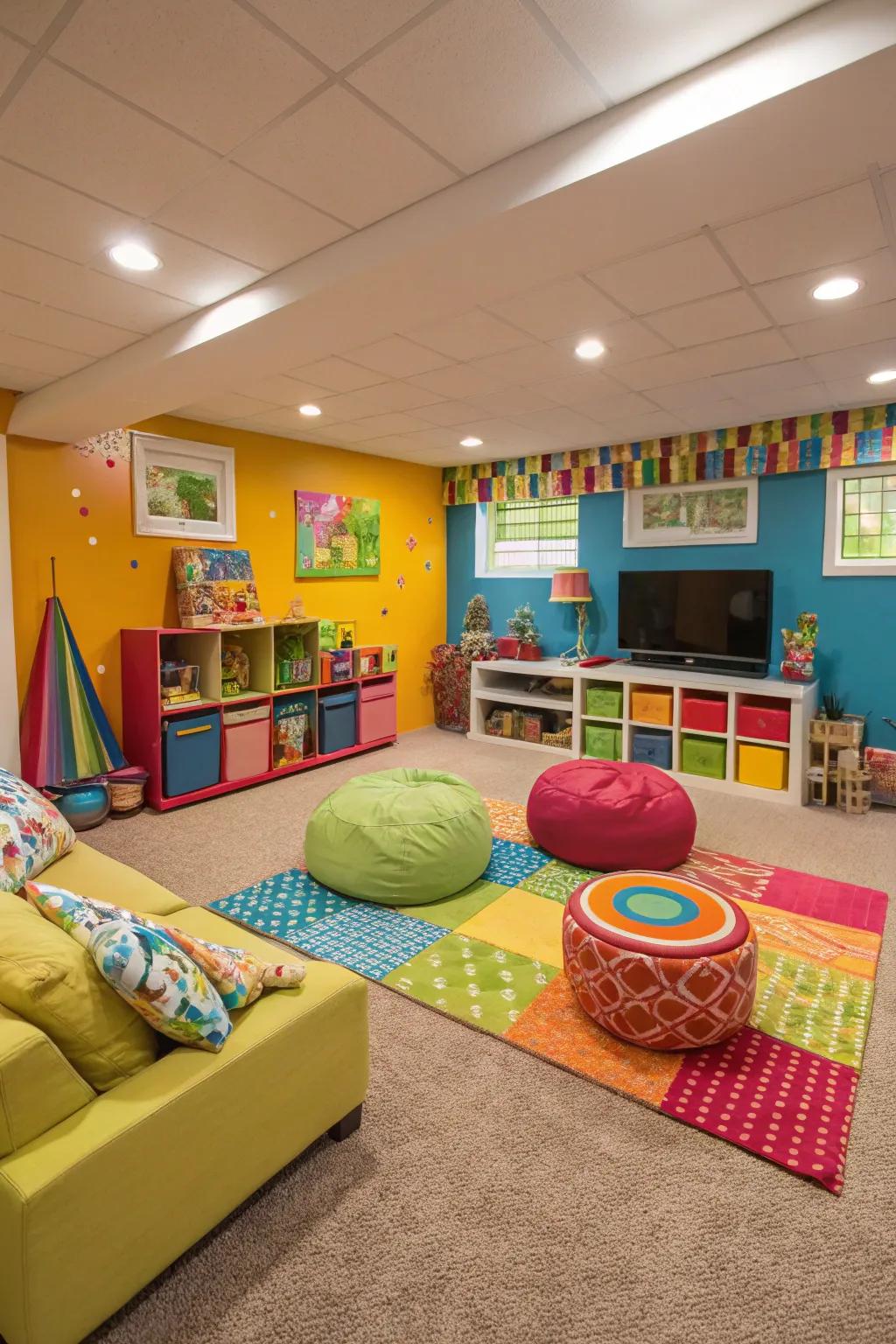 A vibrant, safe area designed for children's play.