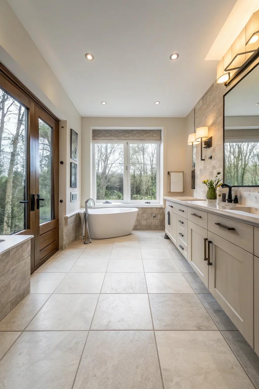 Achieve a seamless look with expanded format surfaces.