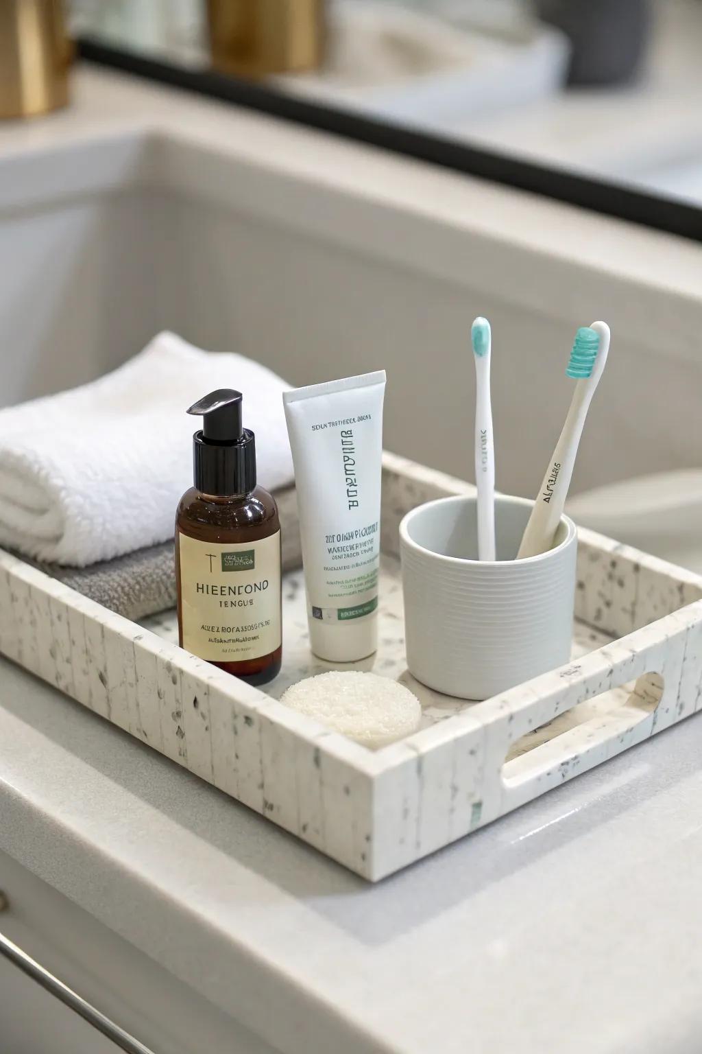 Simple designs result in a tranquil, uncluttered area.