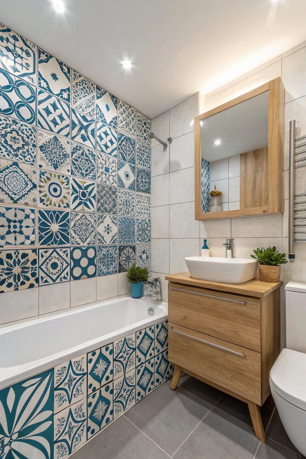 Focus walls work as eye-catching key points in any washroom.