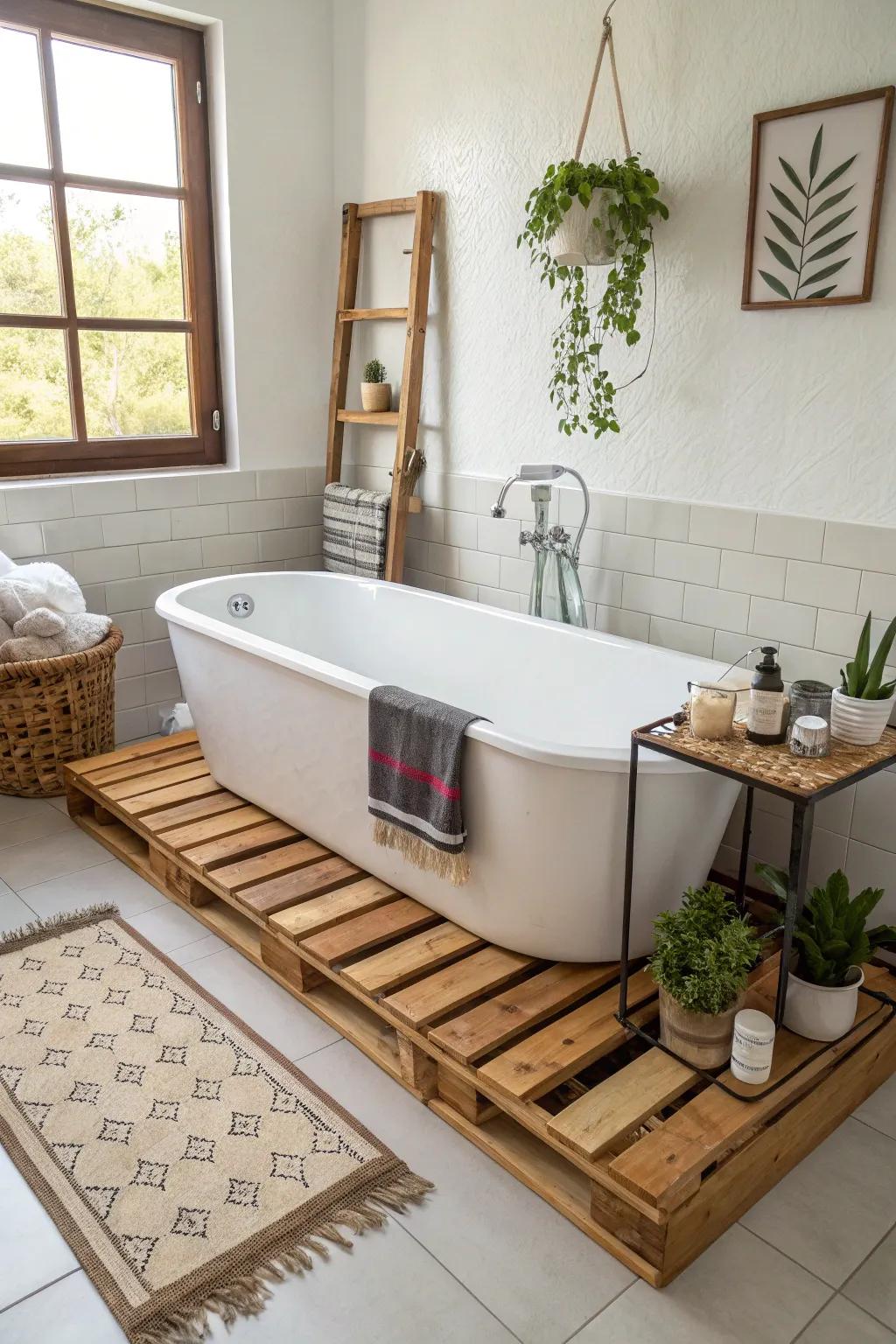 Unleash your creativity and get hands-on with your own DIY bathtub frame.