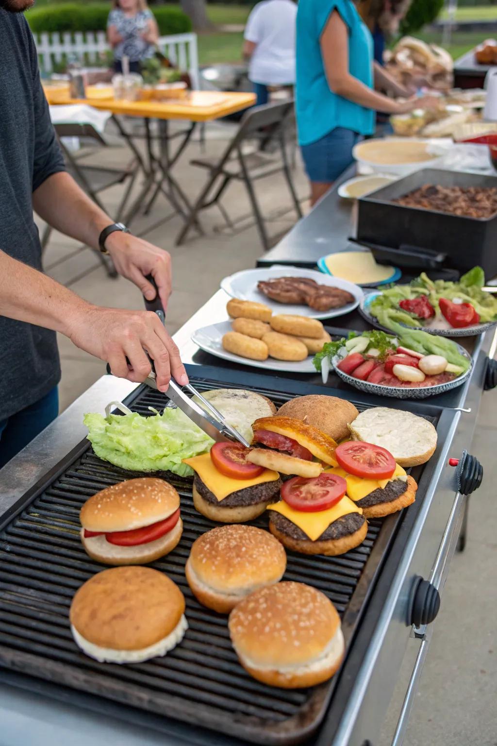 An interactive and imaginative Custom Burger Bar extravaganza.