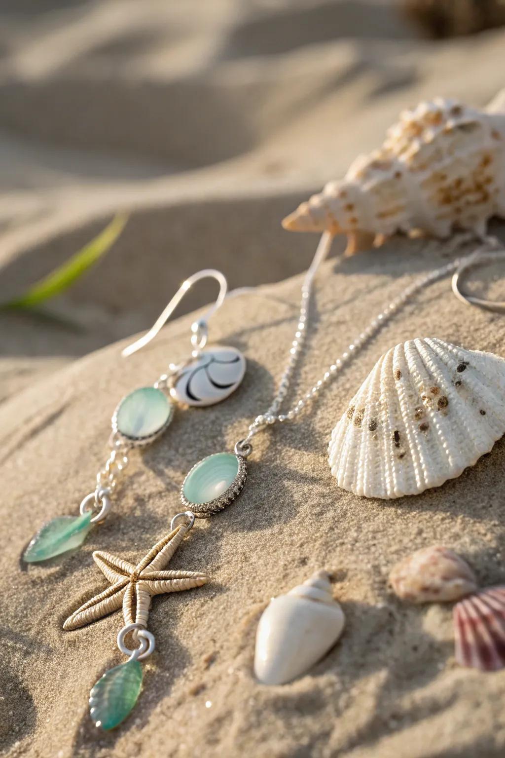 Incorporate a touch of ocean elegance with beach-inspired accessories.