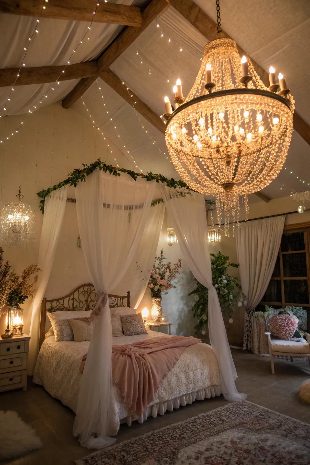 Bring romance with a beaded fixture.