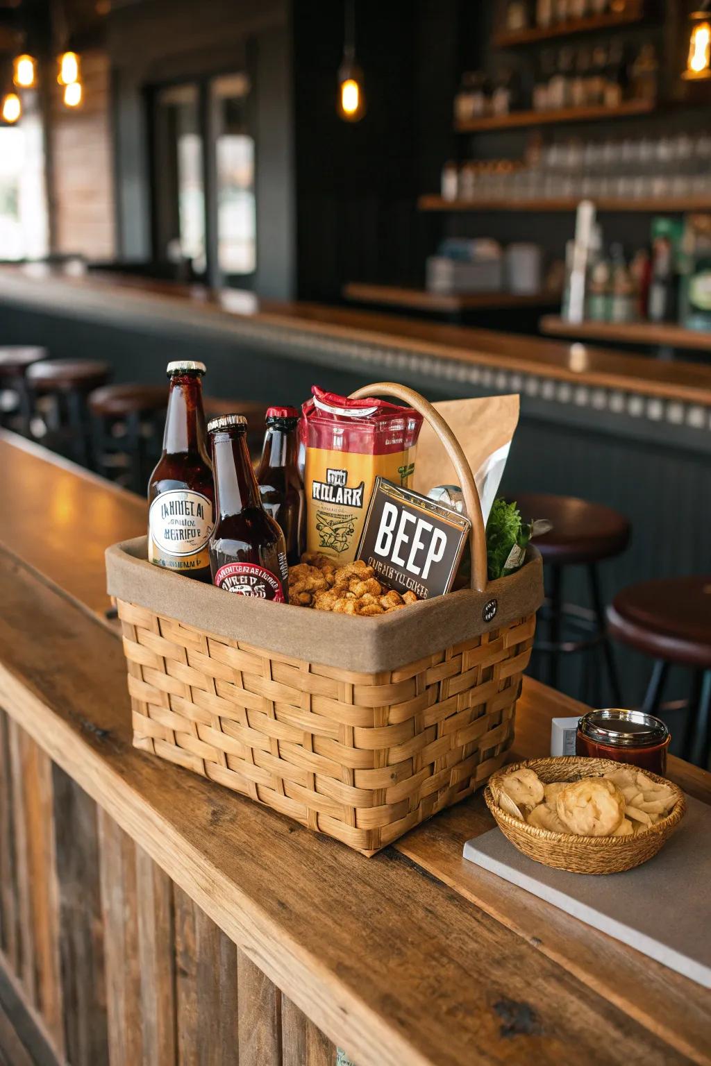 Explore tastes with a craft beer gift basket.
