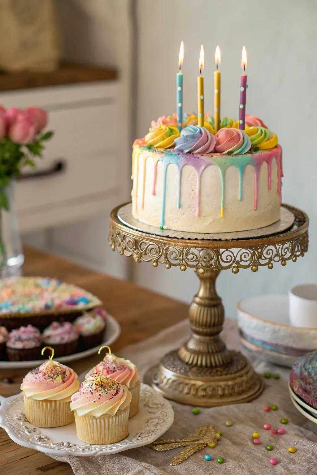 Exhibit your dessert within an awe-inspiring exhibit.