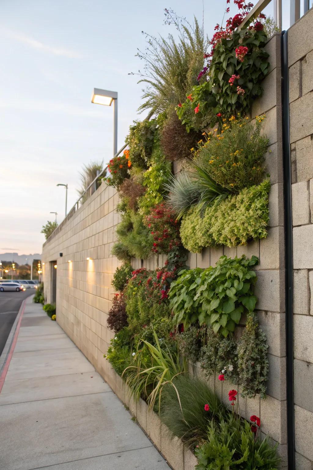 Optimize area via a vertical garden.
