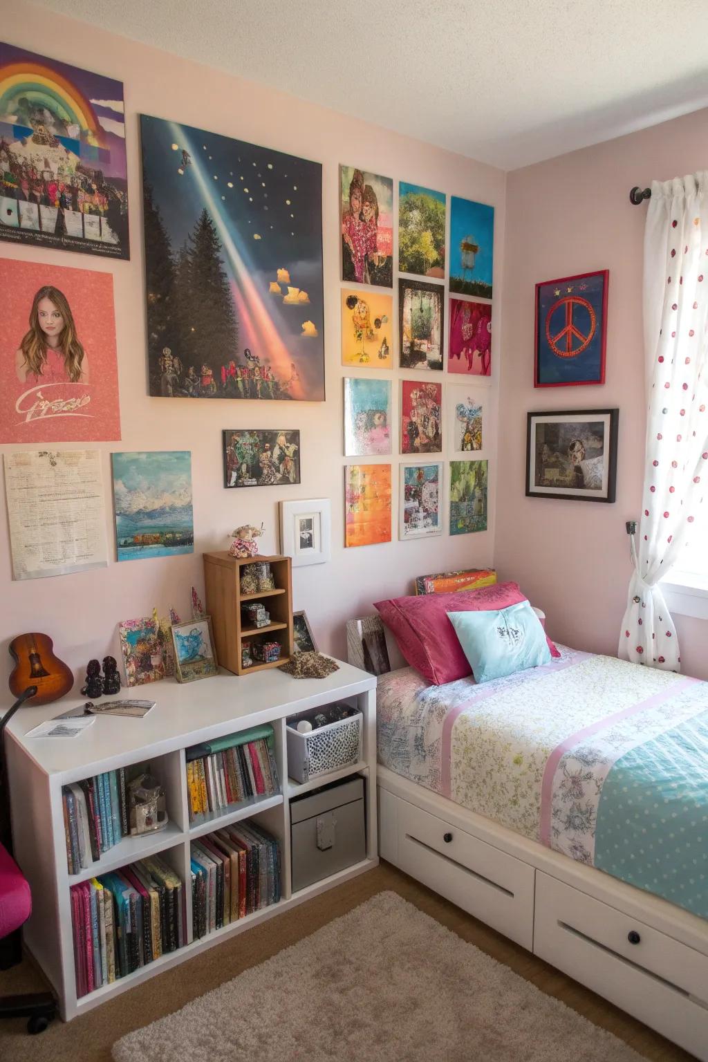 Personalized wall decor makes the space unique and meaningful.