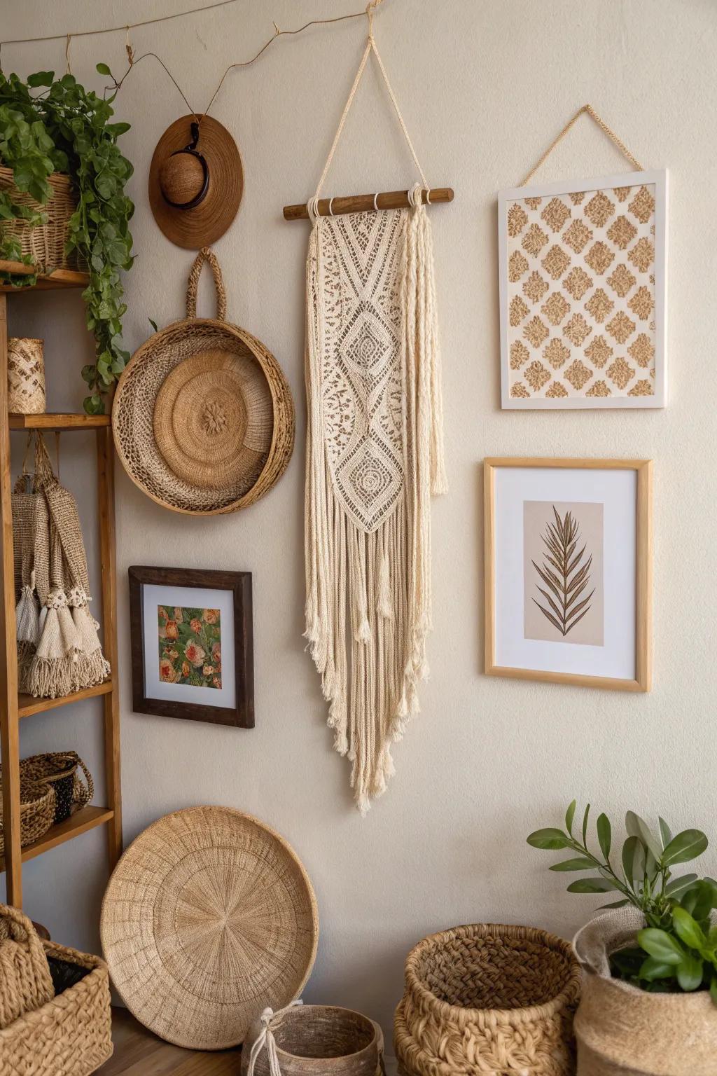 A serene mix of order and ease in bohemian decor.