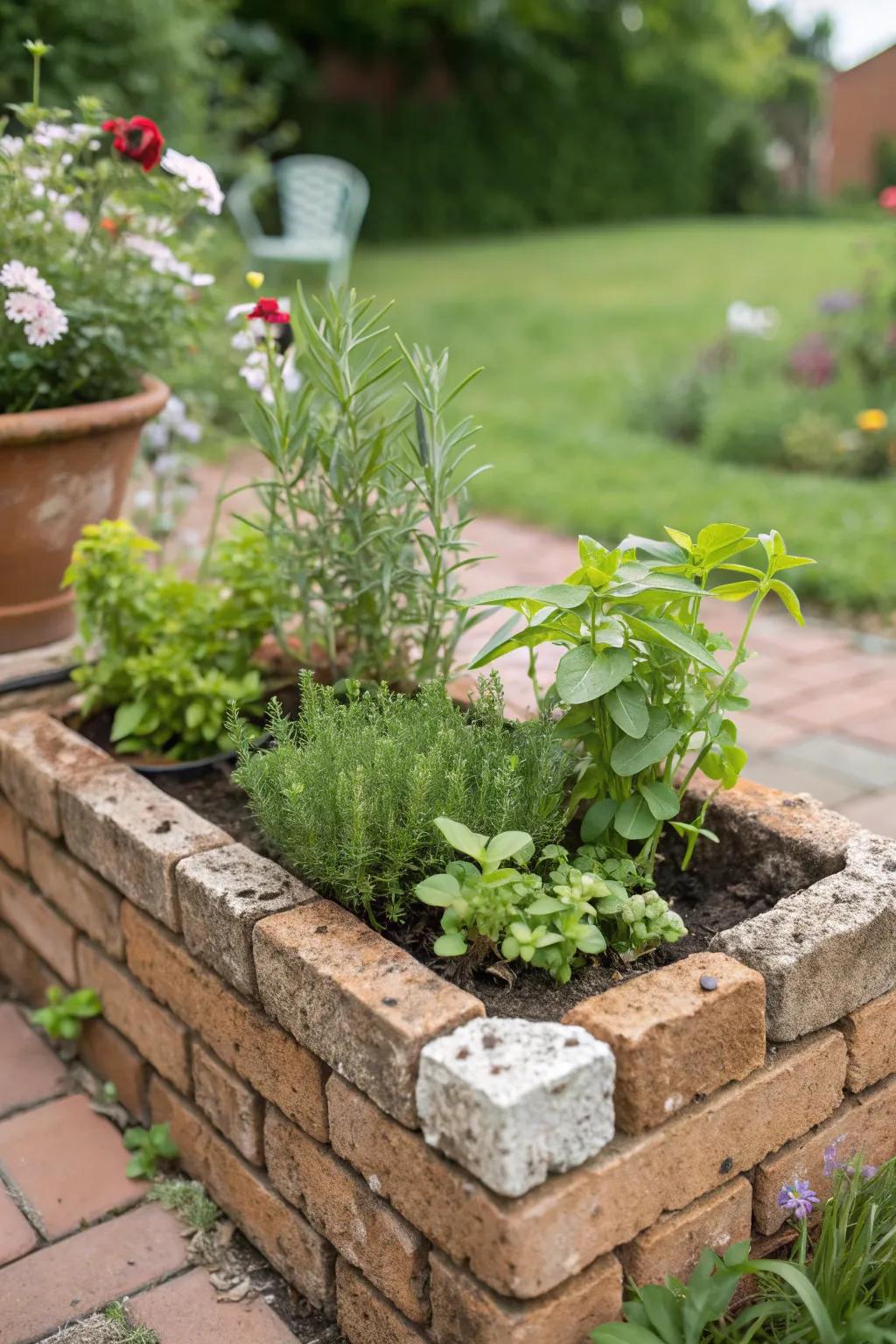 Do-it-yourself brick planters bestow a individualized nuance upon your garden.