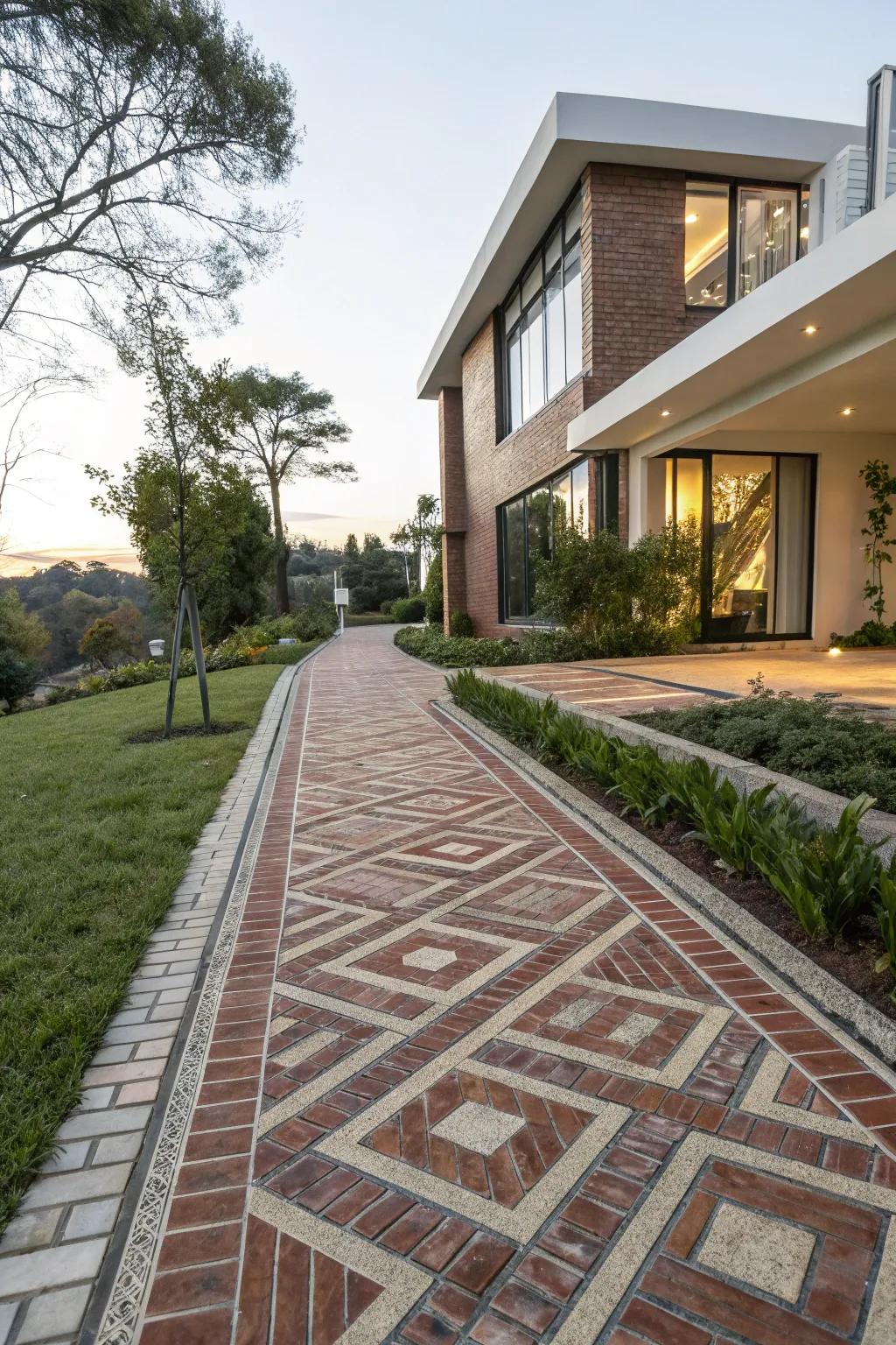 Geometric designs: Modernize your walkway design.