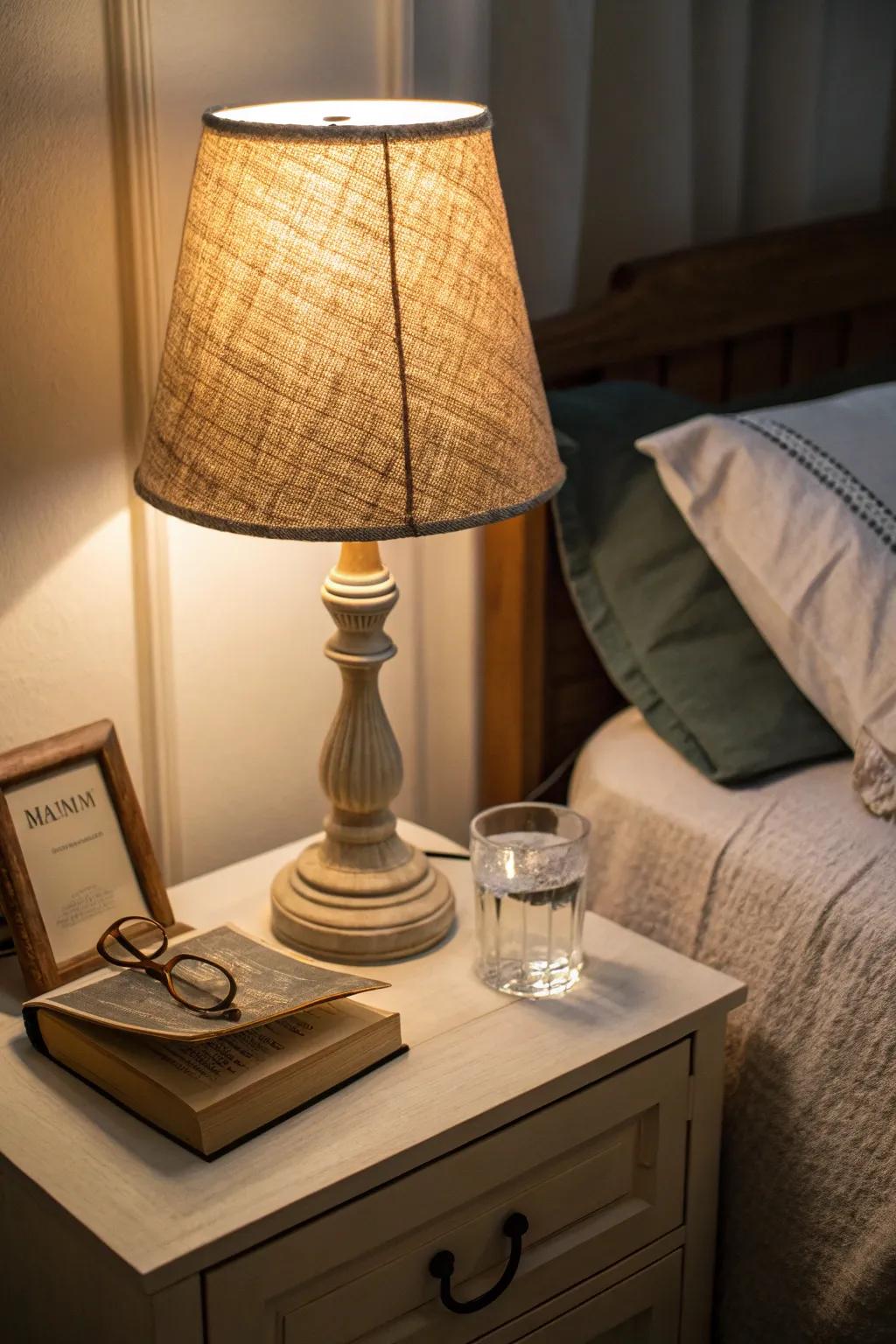 Hessian light guards bring warmth to your lighting scheme.