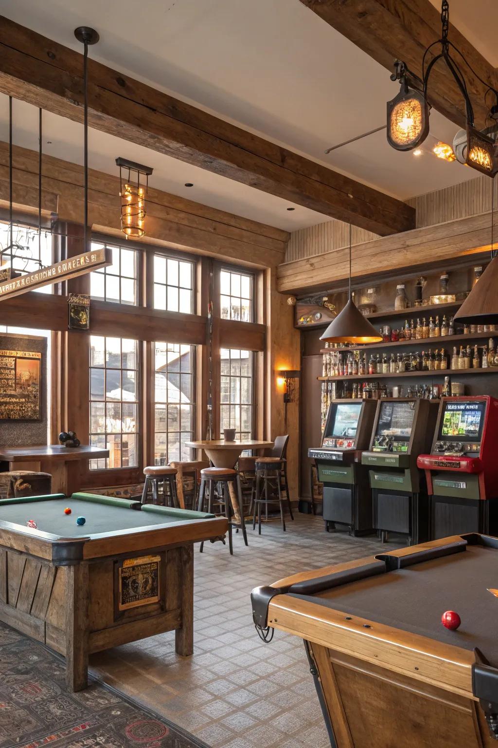 A libation station contributes ease and finesse to your recreation space.