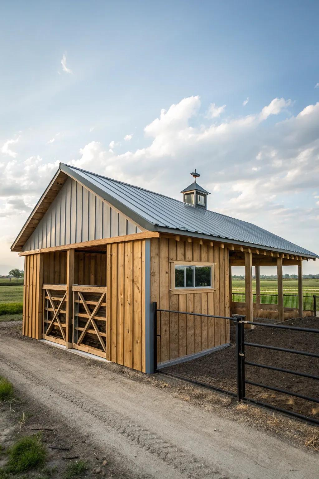 A strong calf barn constructed to last.