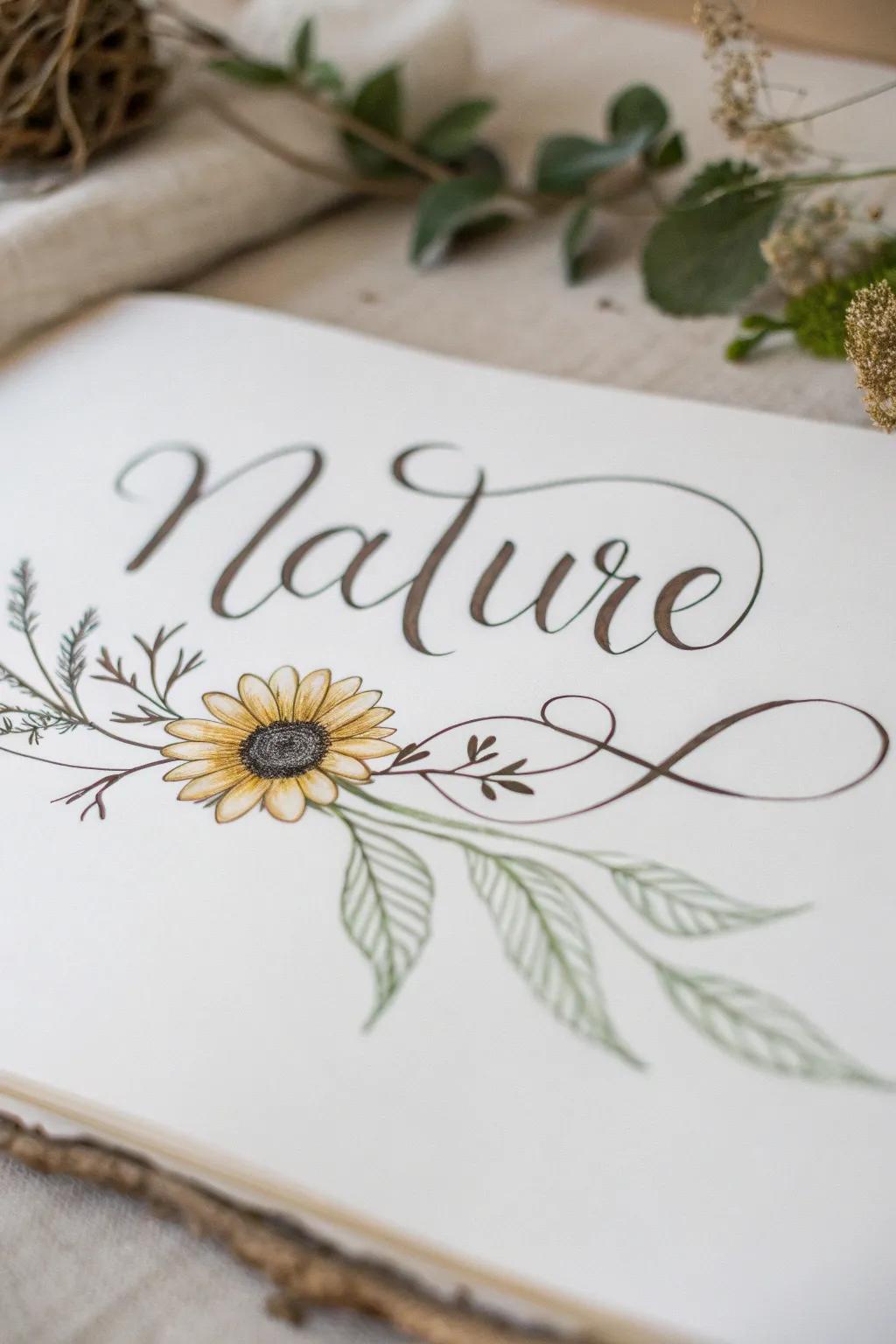 Infuse your calligraphy with nature's beauty. 🌻✨