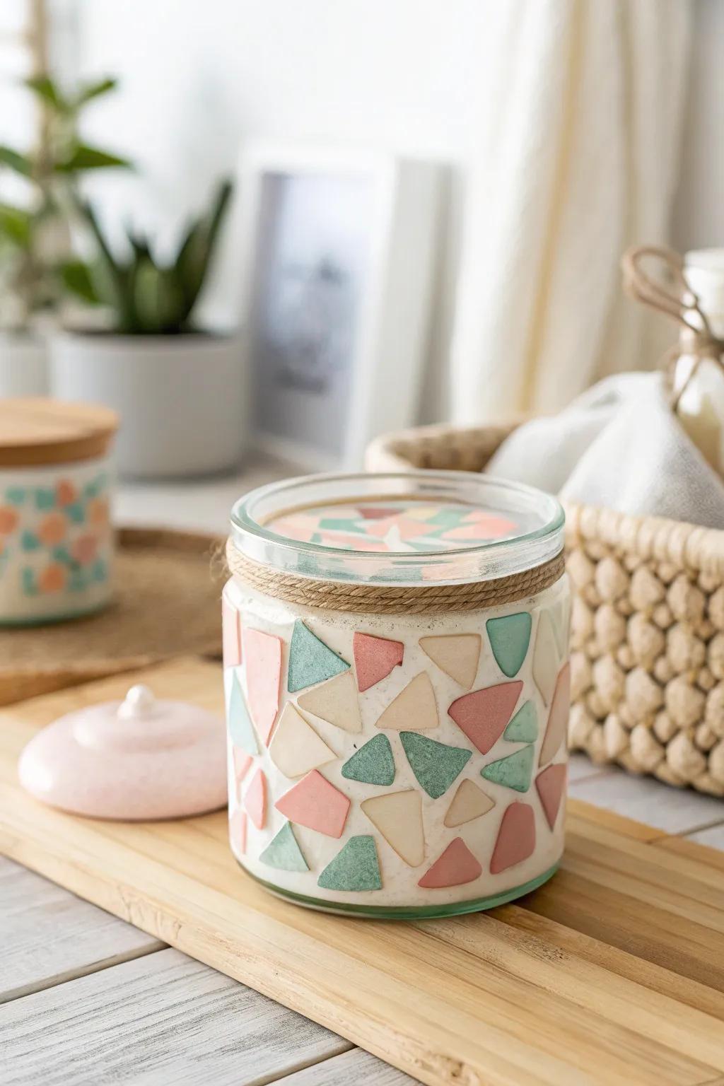 Elevate your décor through fashionable terrazzo porcelain embellishments for a sophisticated and artistic nuance.