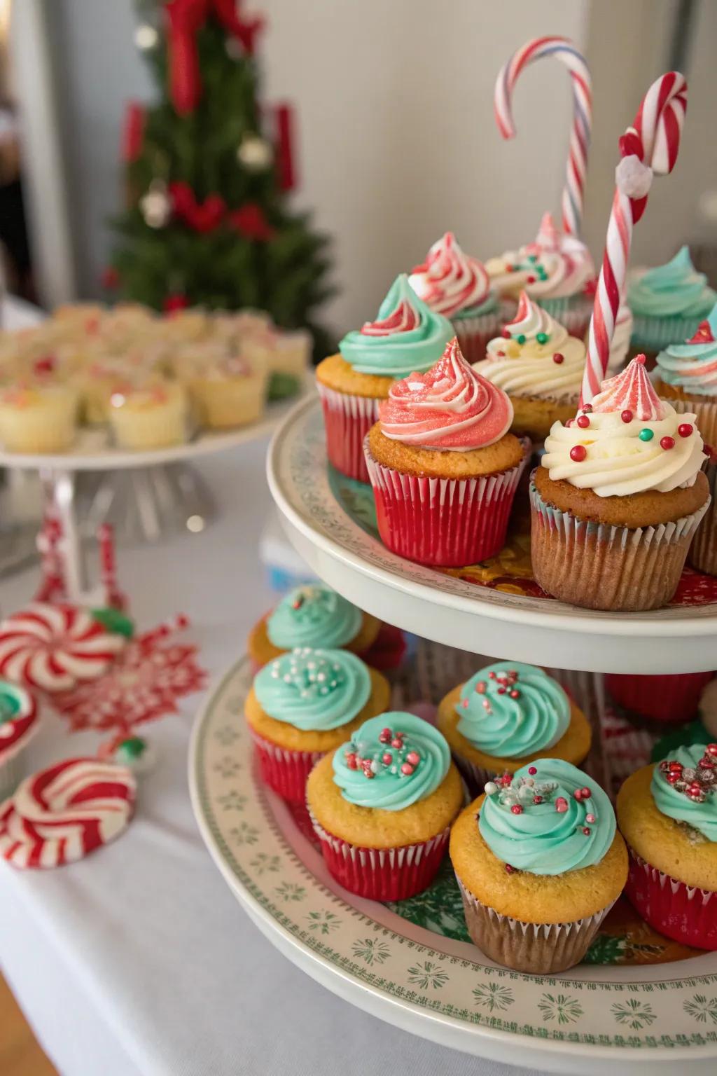 Delight guests with sweets topped with peppermint.
