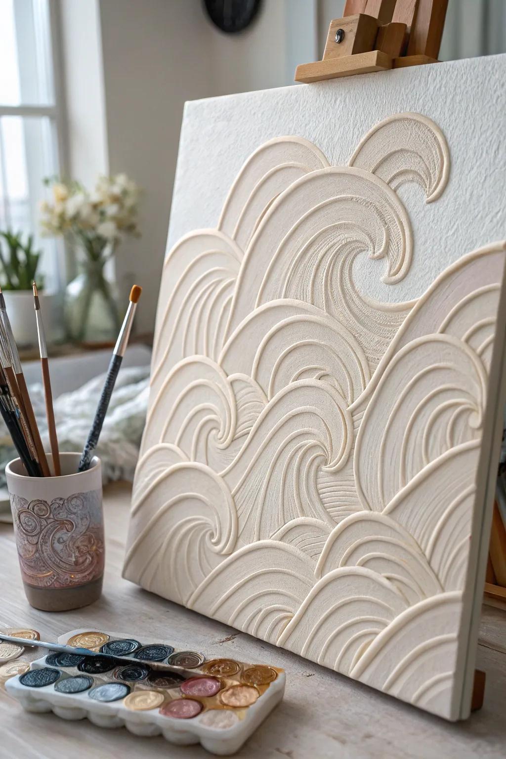 Dive into the serene beauty of textural surges and layouts, where simplicity becomes pure artistry.