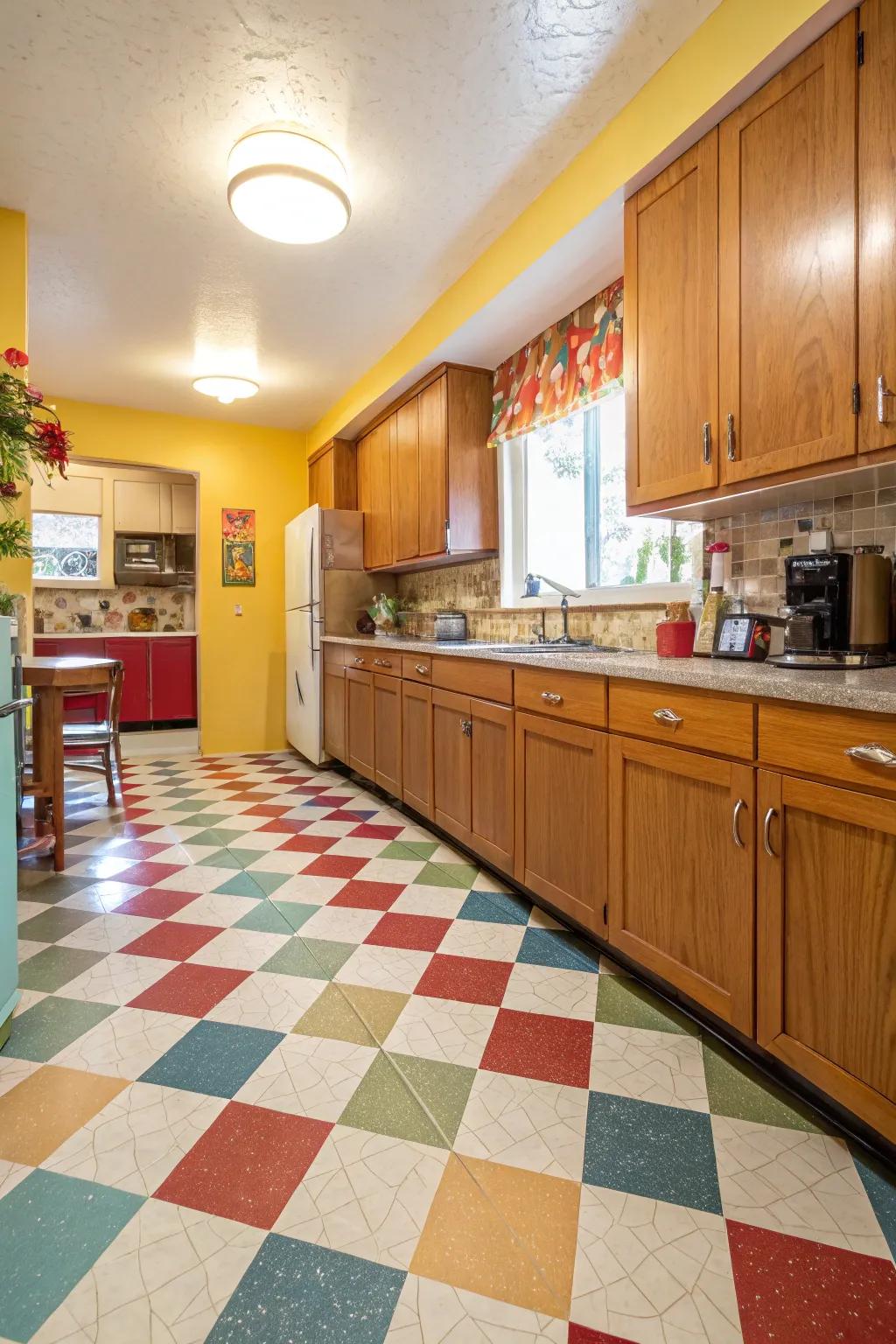 Linoleum floorings: vibrant and sustainable.