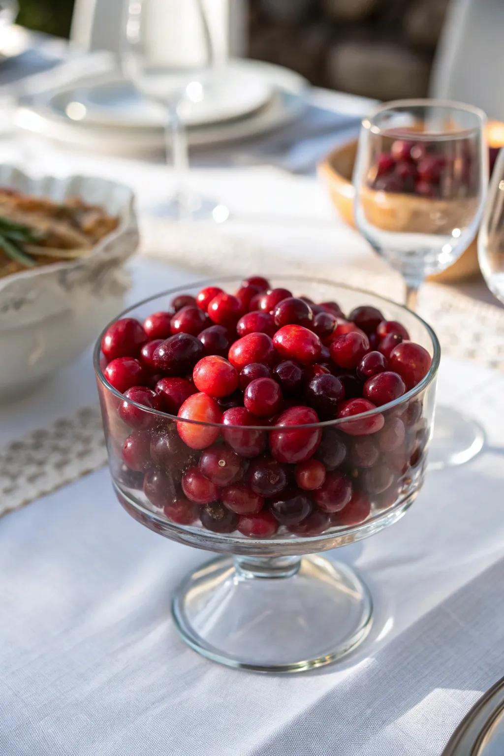 Vibrant and festive: cranberries add a sprinkle of holiday color.