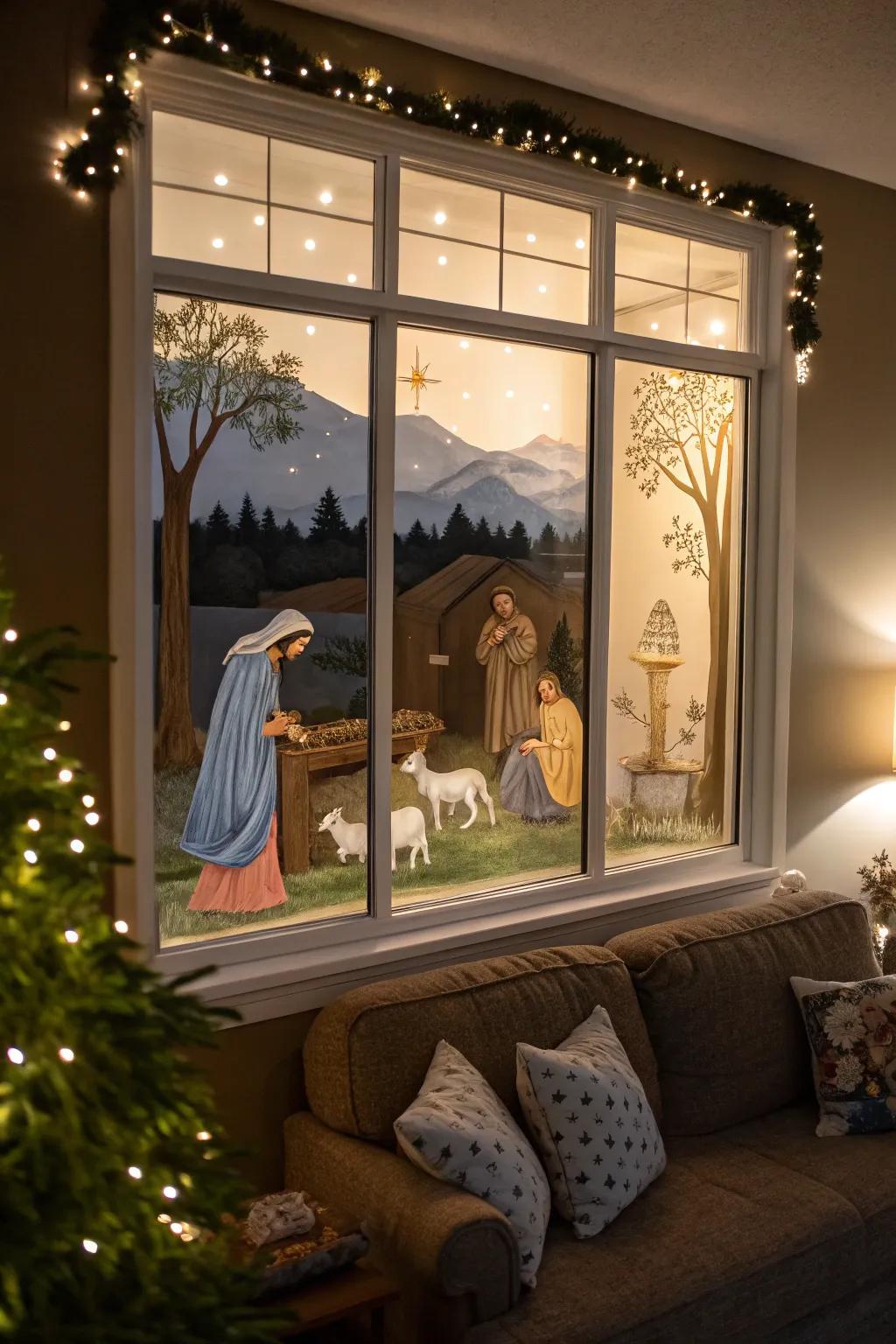 Celebrate the spirit of Christmas with a manger display.
