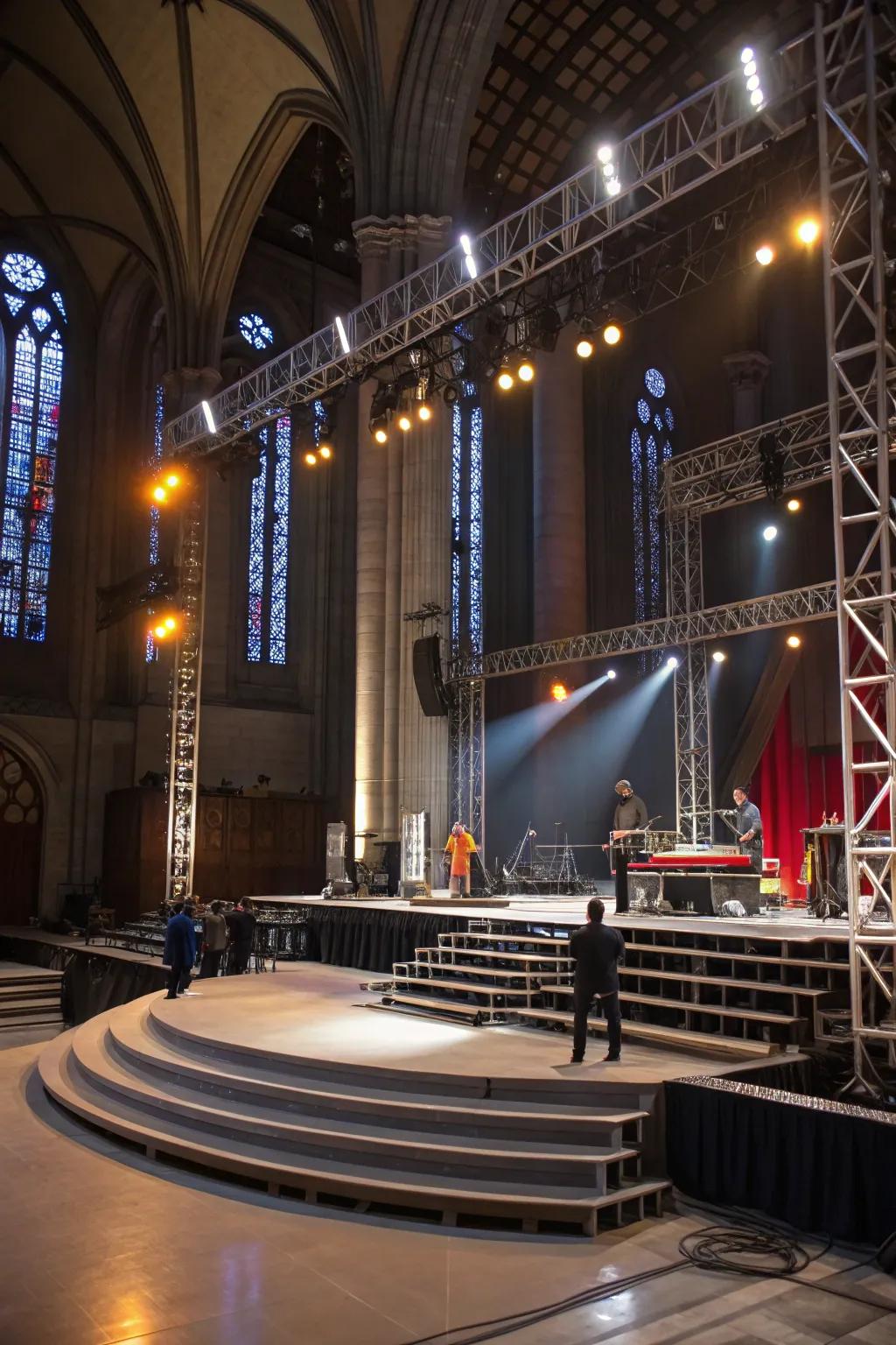 Dynamic structures can improve the visual and practical qualities of your stage.