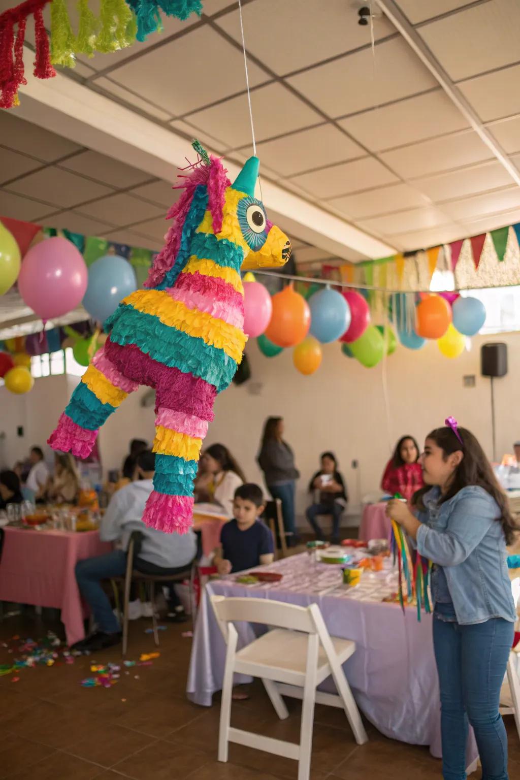 Incorporate a playful touch using a classic piñata.