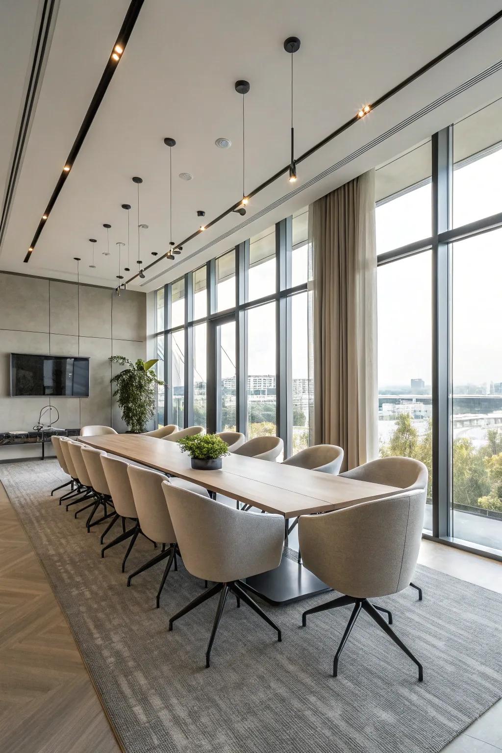 Sleek designs add a touch of sophistication to meeting spaces.