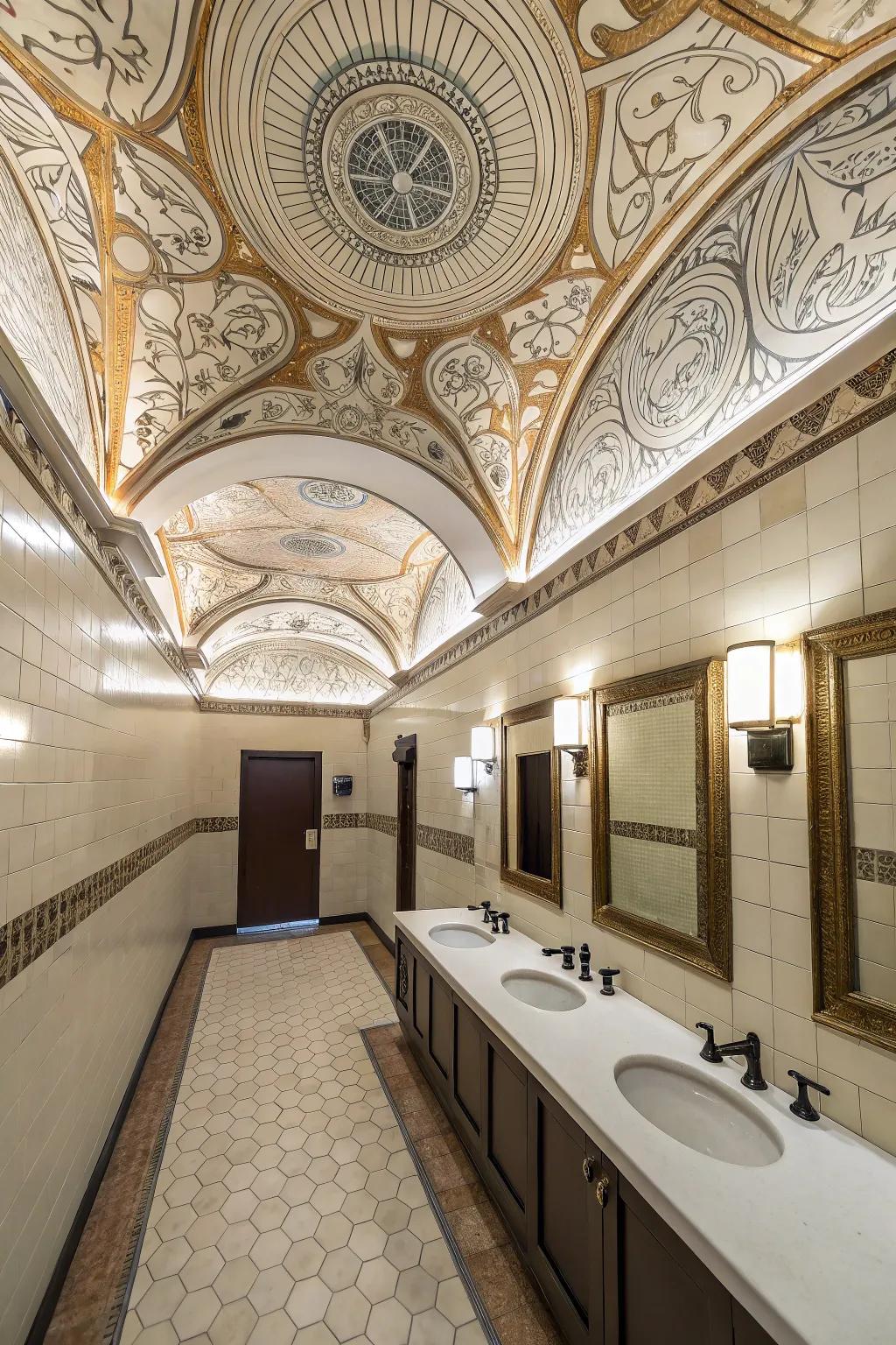 Include intrigue with sophisticated overhead designs.