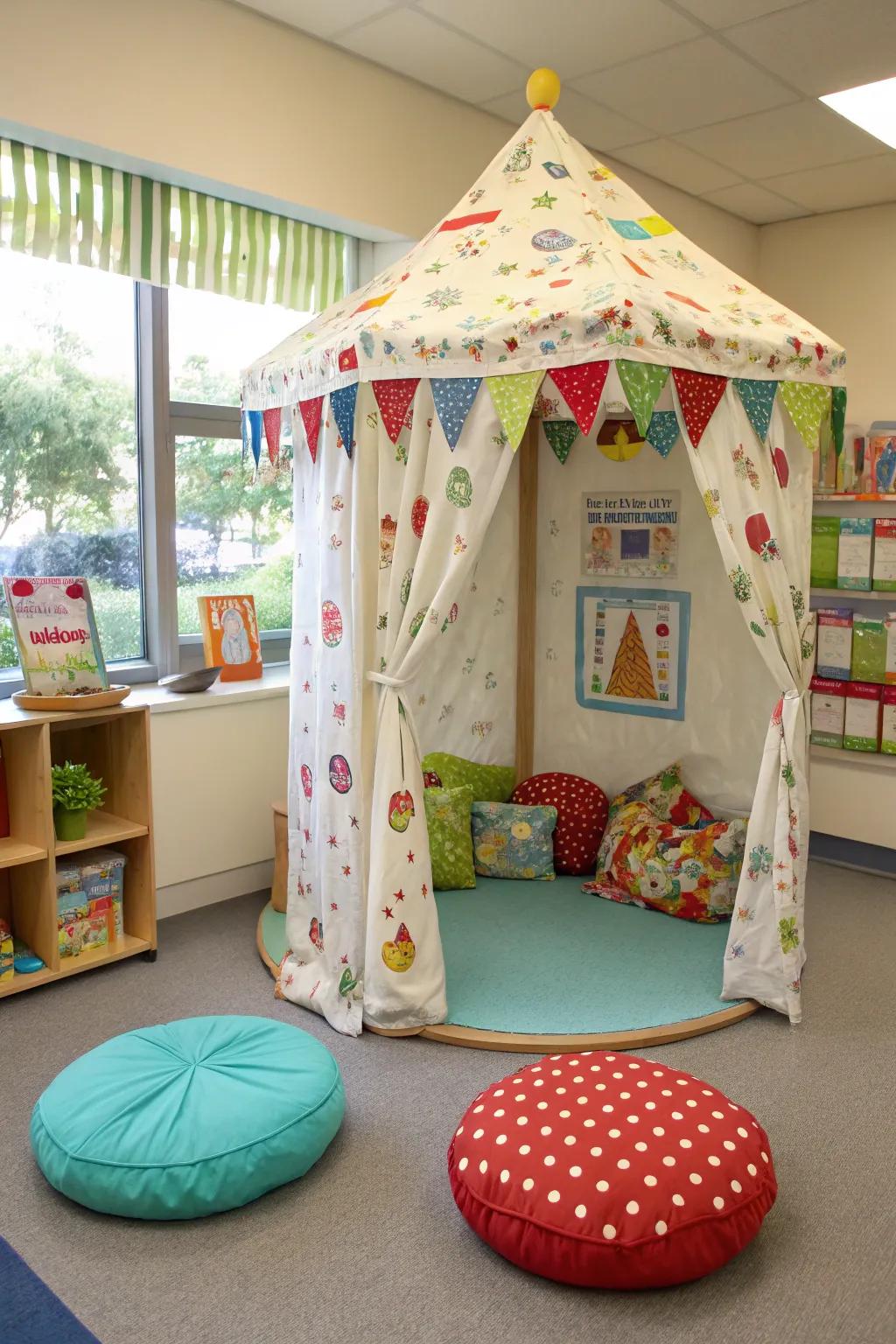 Drapes create an inviting and magical escape.