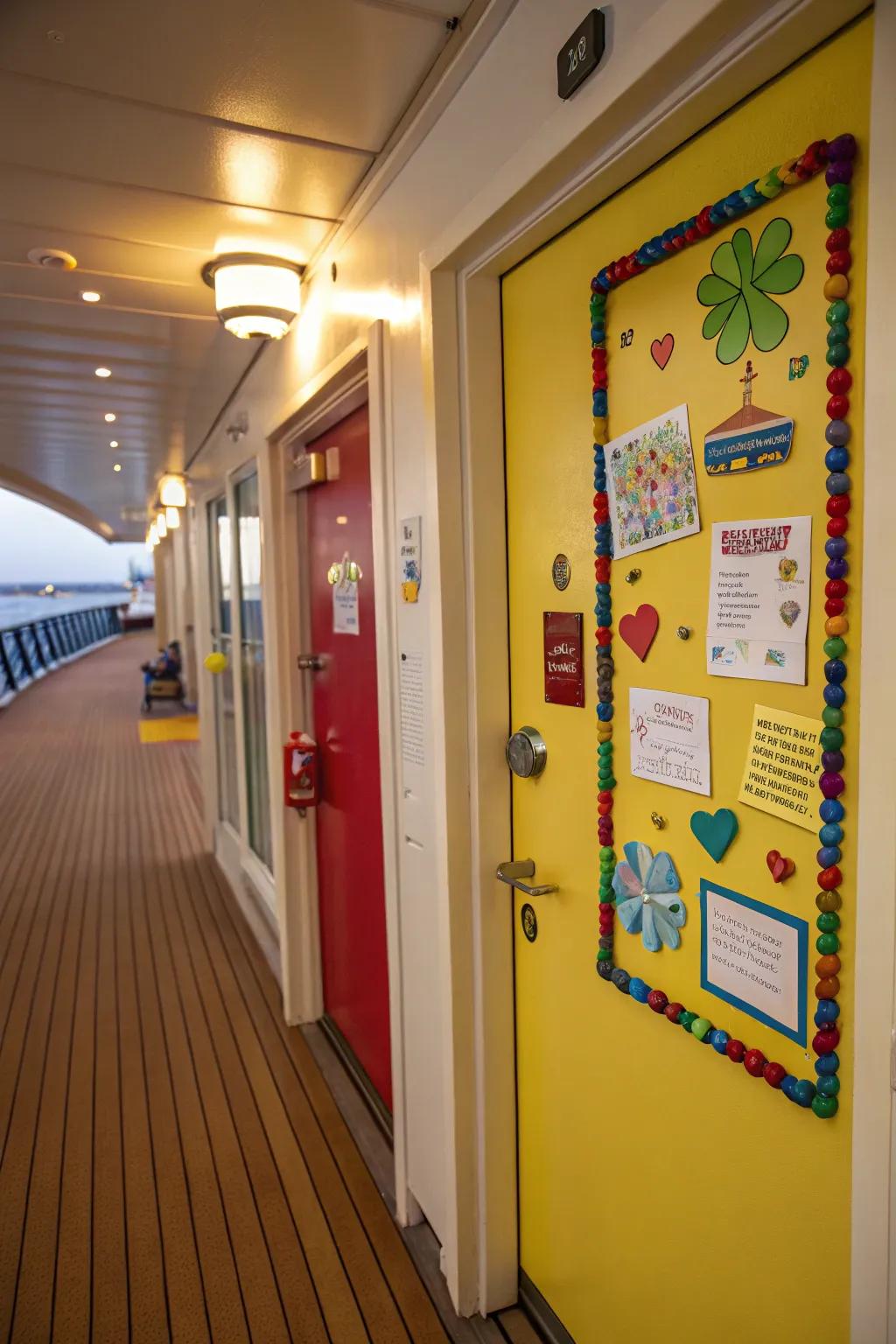 Keep in contact with a message board on your cruise door.