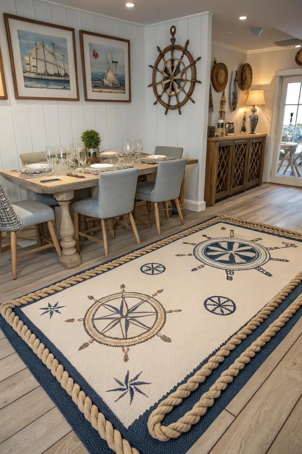 A floor covering that secures your area with yacht-like appeal.
