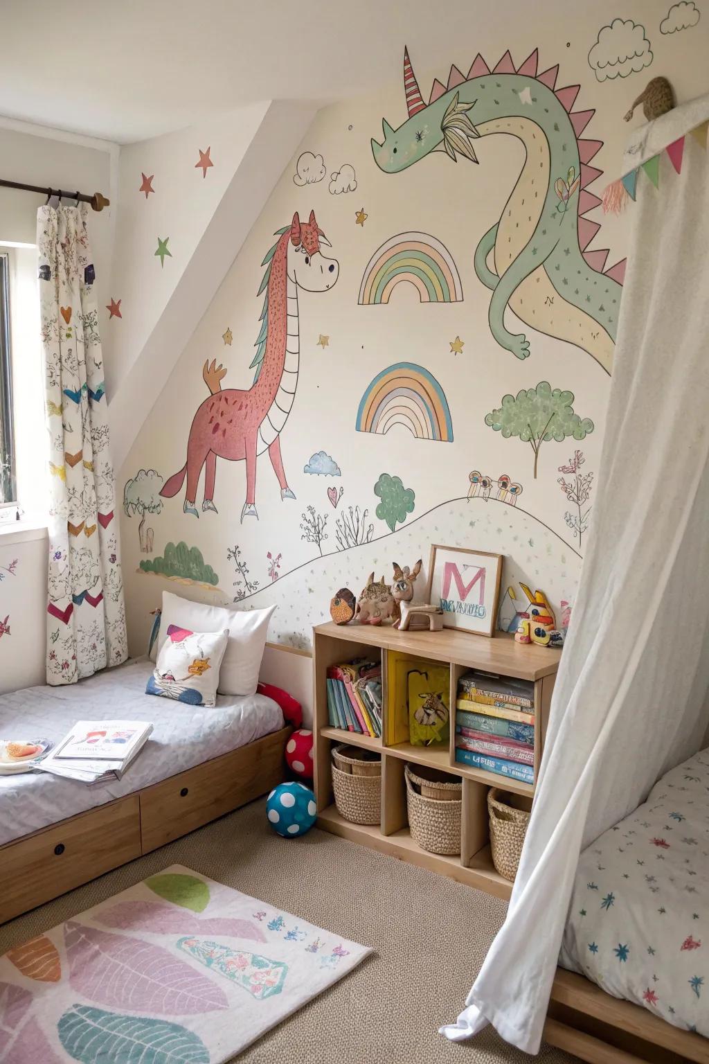 Fairytale characters contribute magic to any child's bedroom.