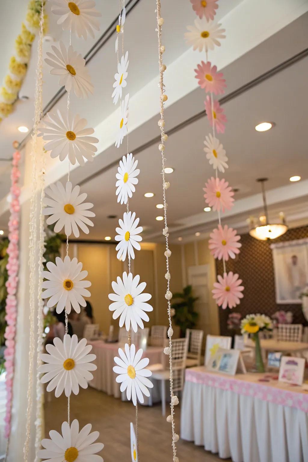 Add character with handmade bloom banners.