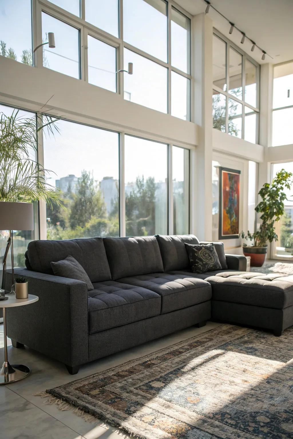 Natural light enhances the beauty of your sofa.