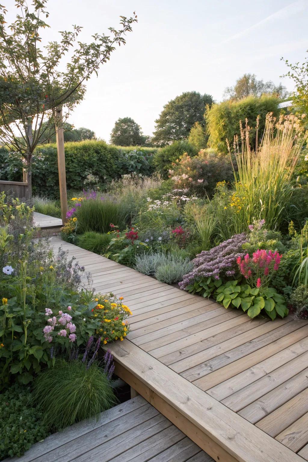 A deck design in harmony with its natural landscape.