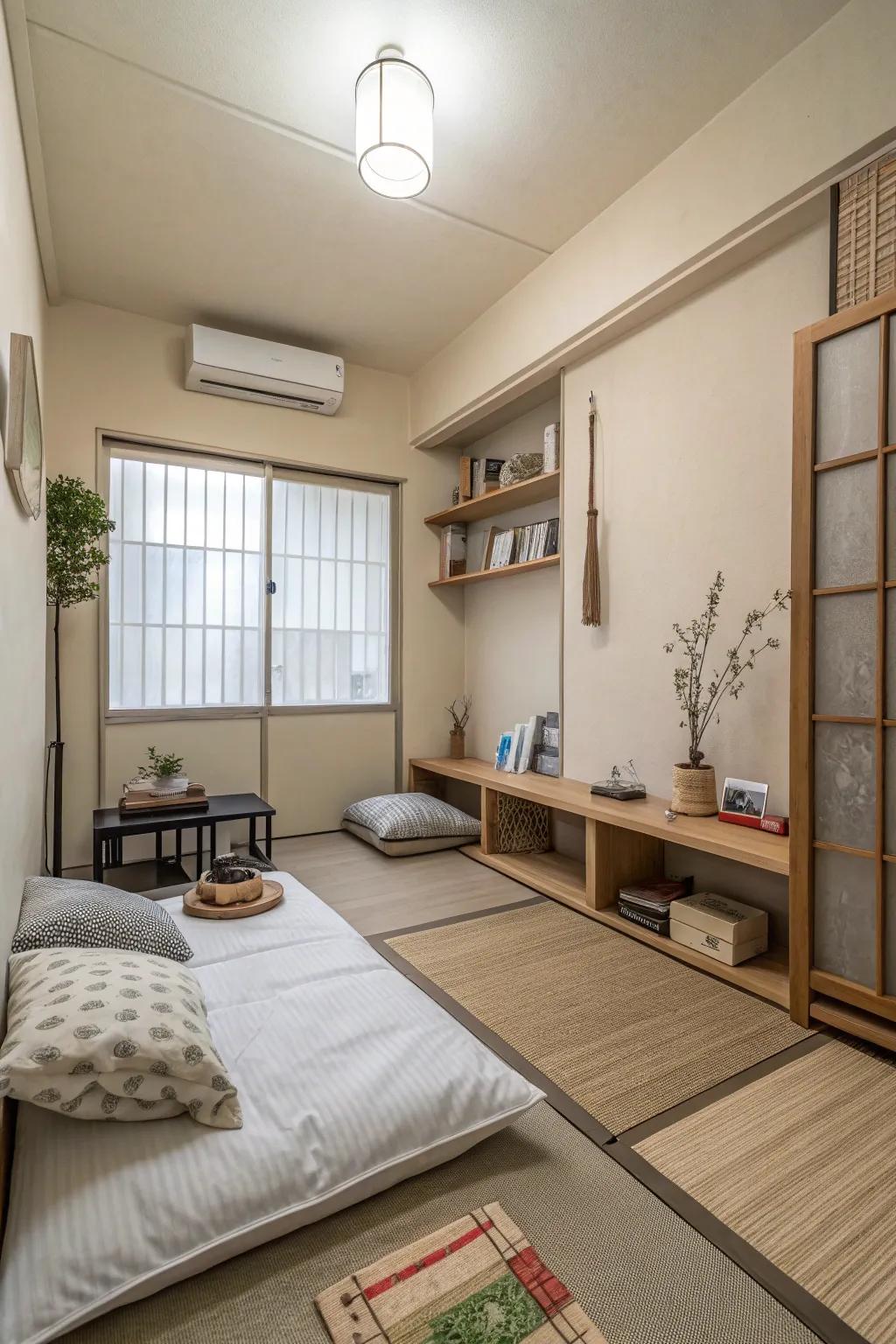 Minimalist designs maintain open and clean small spaces.