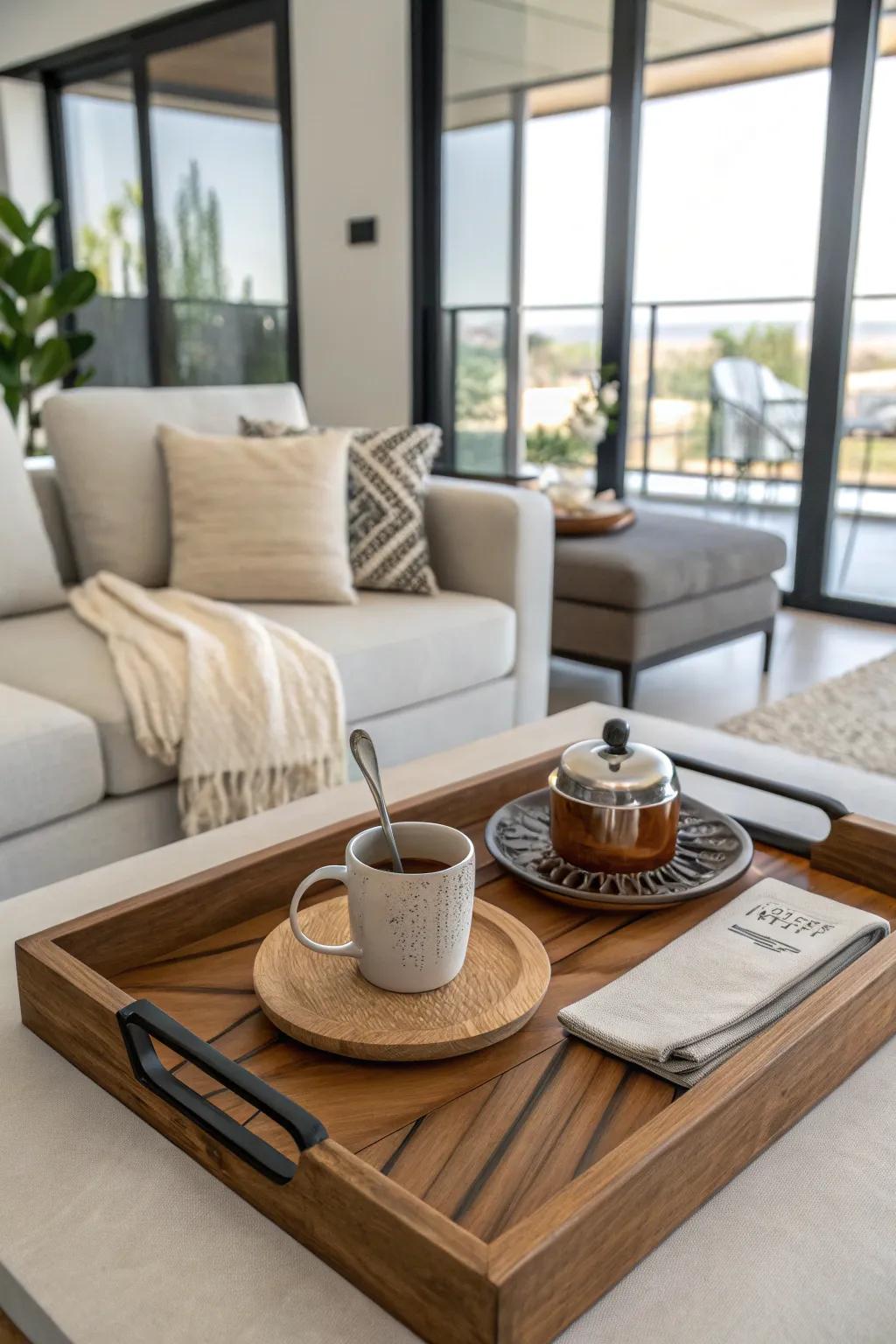 A range of surfaces add depth to a decorative board.