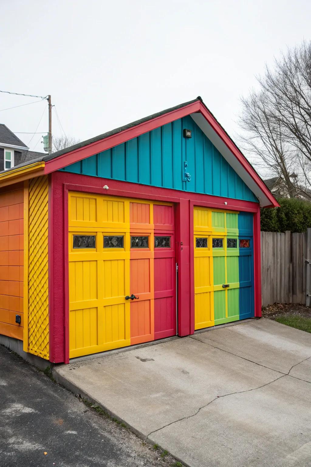 A splash of color that brings life and vibrancy to your garage.