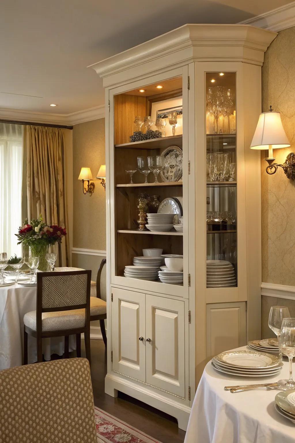 Mix practicality with style in a multi-purpose cabinet.