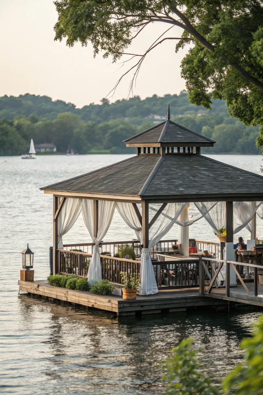 Versatile spaces make your gazebo perfect for dining, lounging, or yoga.