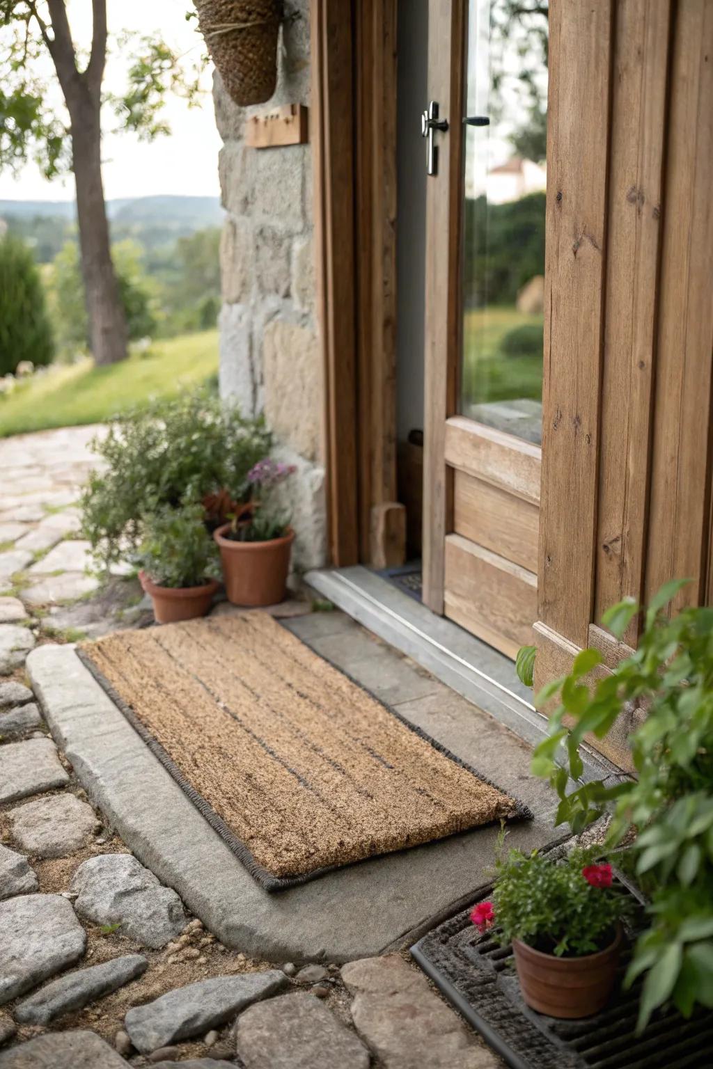 Eco-conscious doormats present a sustainable and stylish entry