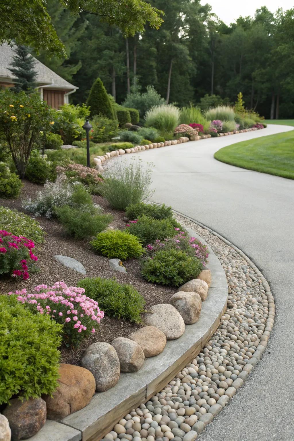 Integrating landscaping adds natural appeal.
