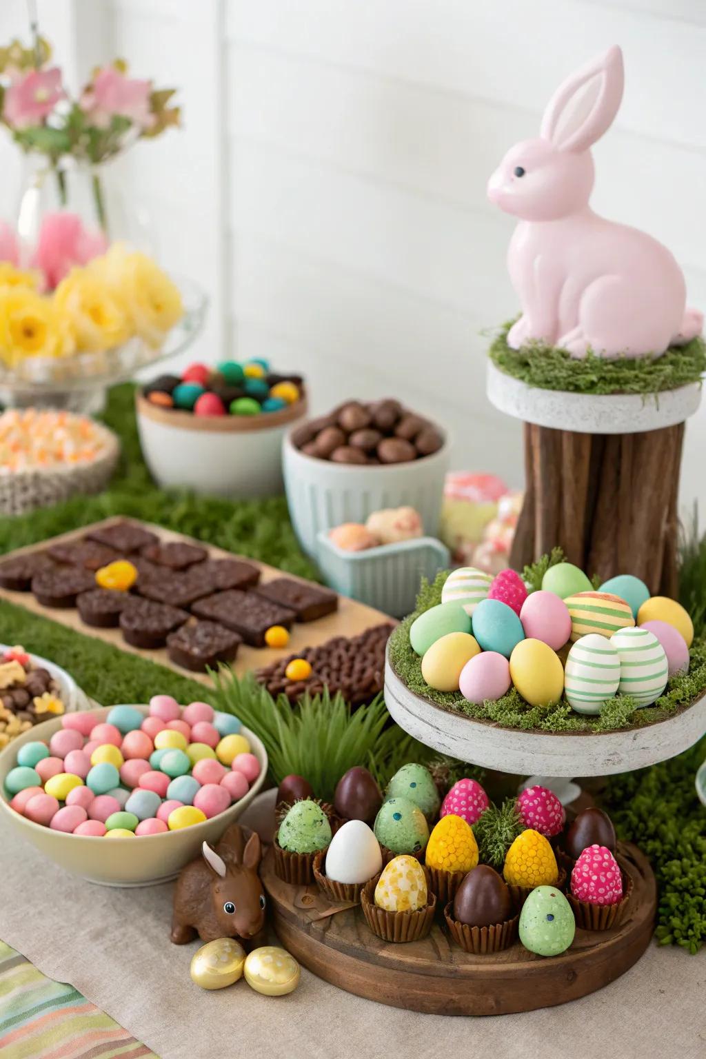 An inviting feasting display replete with Easter delights.