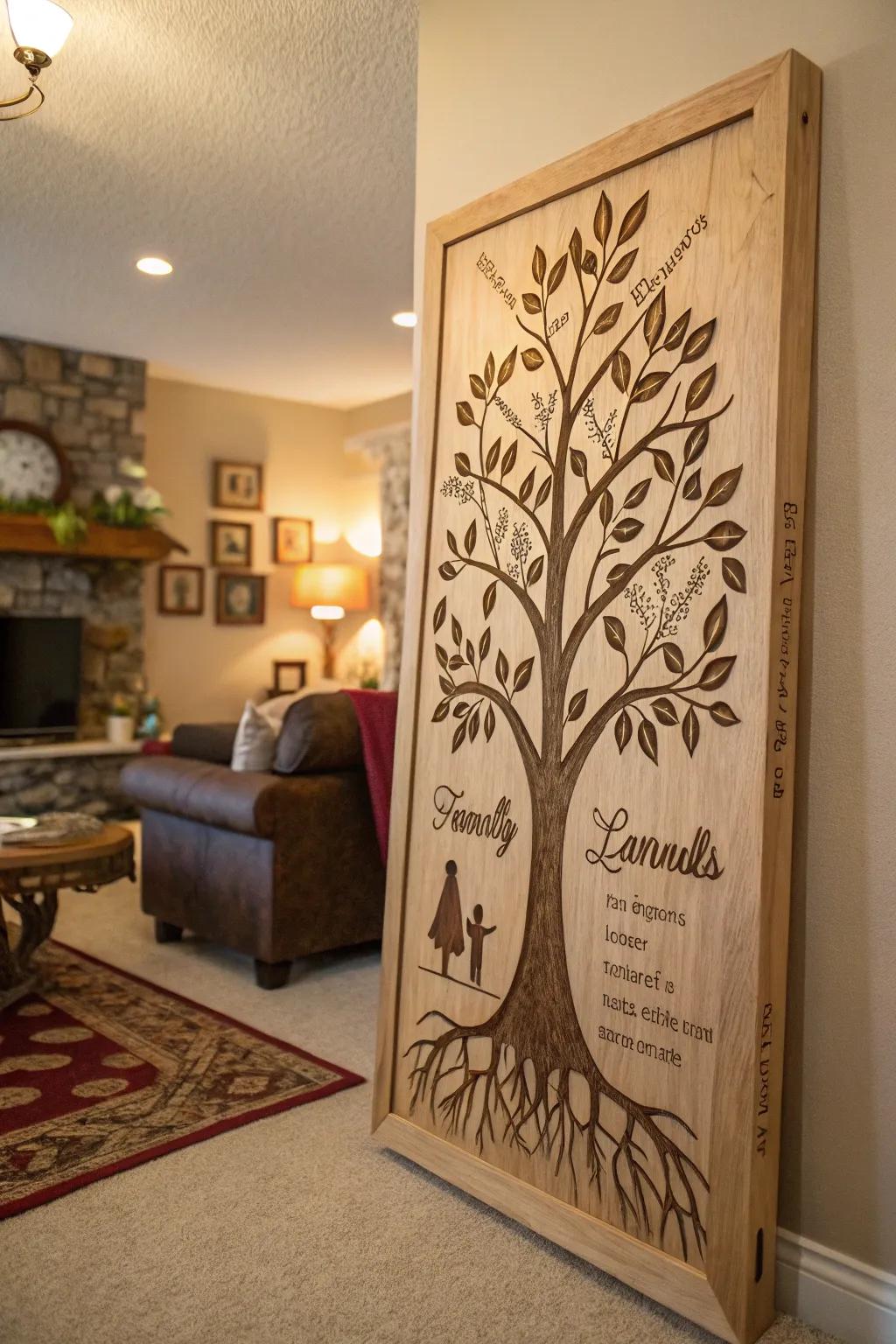 Etched wall art brings a unique and personal dimension to your home decor.