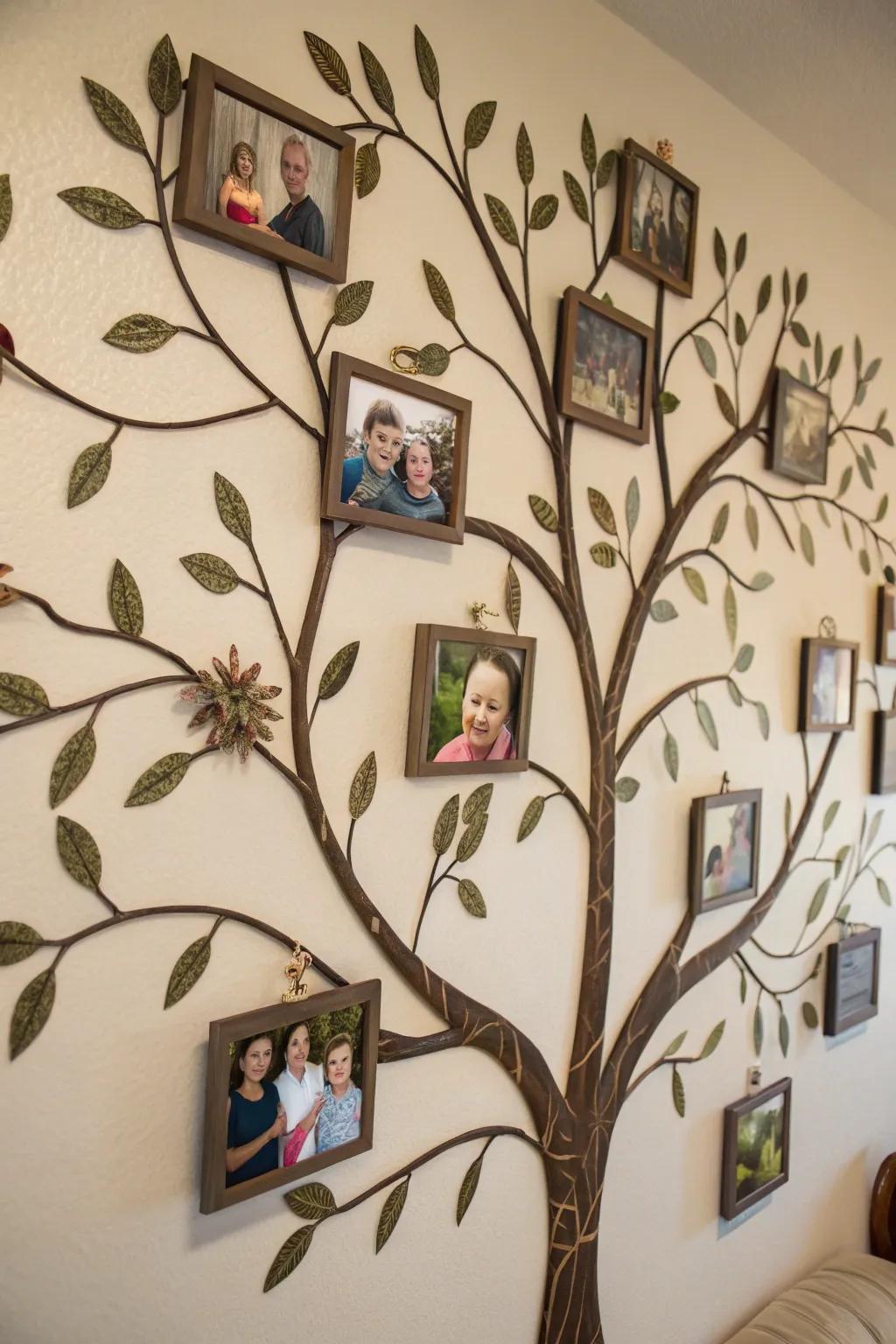 A family lineage photo montage brimming with history.