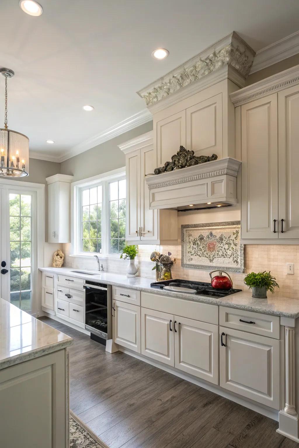 Cabinets with a bespoke appearance thanks to simulated trim.