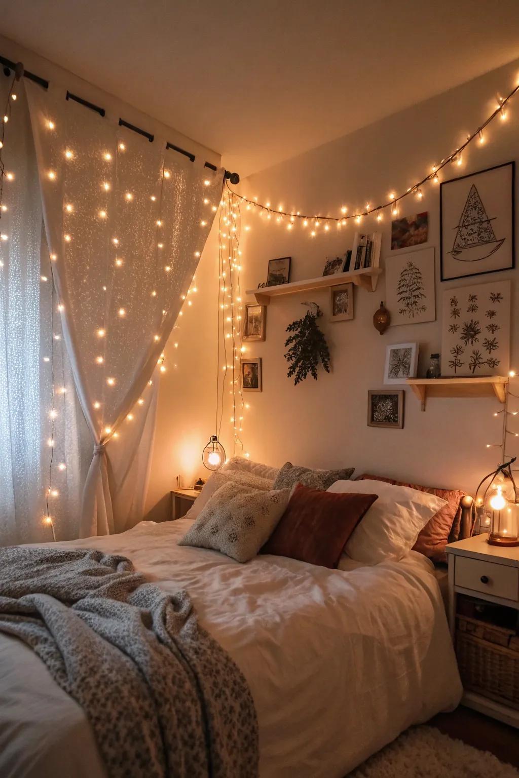 Warm illumination fashioning a welcoming and inviting atmosphere.