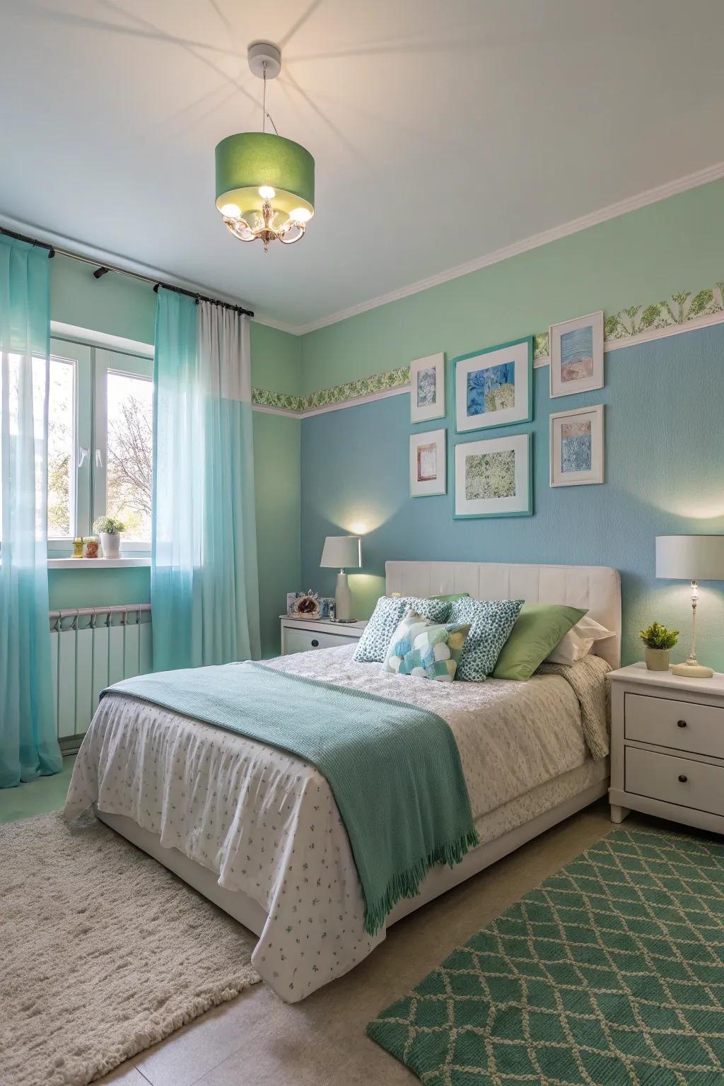 Calming colors can transform a room into a tranquil retreat.